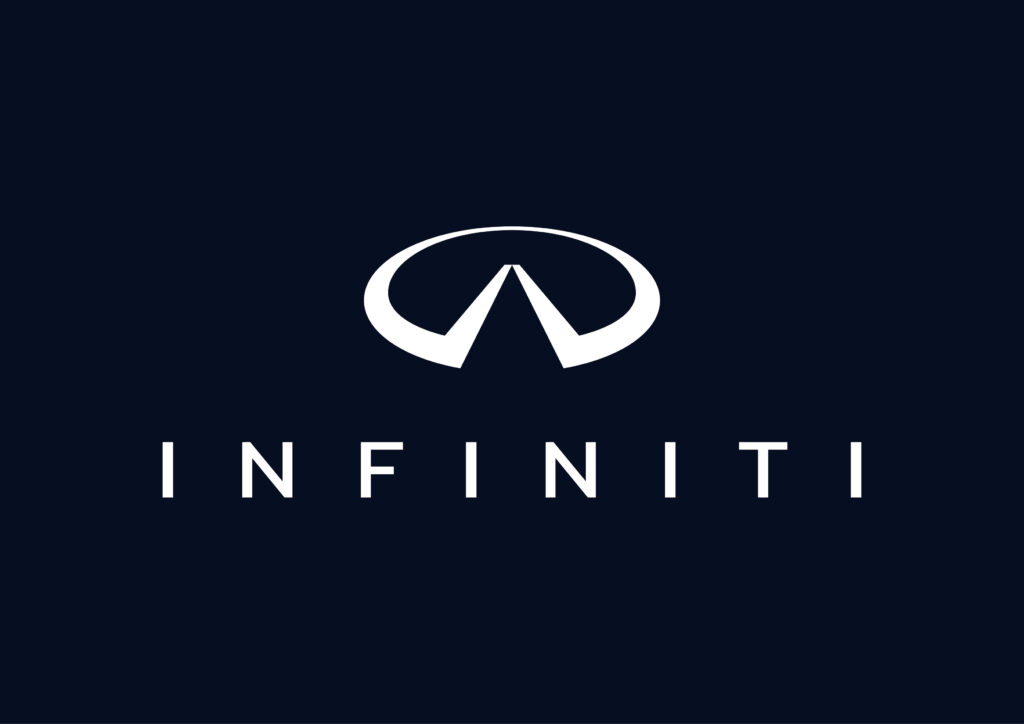 The INFINITI Brand logo, unveiled publicly on June 22, 2023 (the fourth iteration in the brand’s history), places greater focus on the “infinite road” and horizon line, complimented by revised INFINITI wordmark spacing, that visually accentuates the horizon.